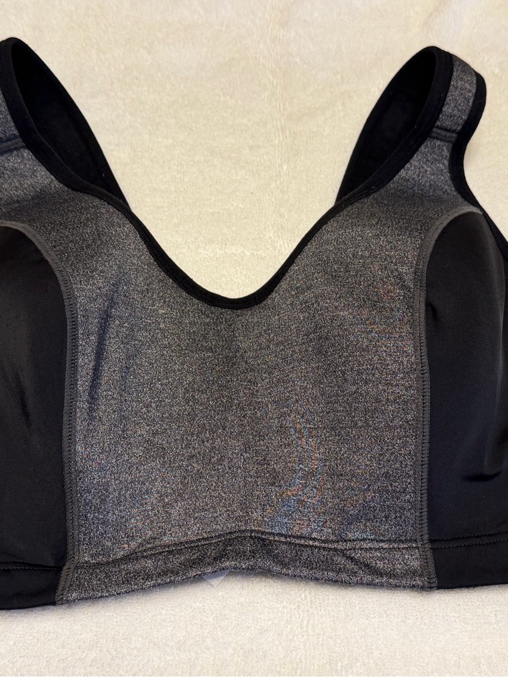 Cacique High-Impact Sports Bra in Heather Gray and Black